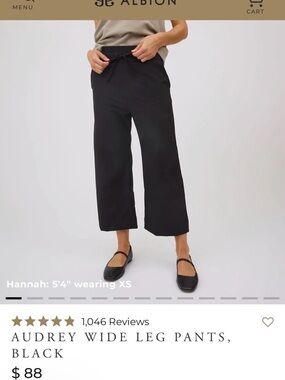 Albion wide leg pants black